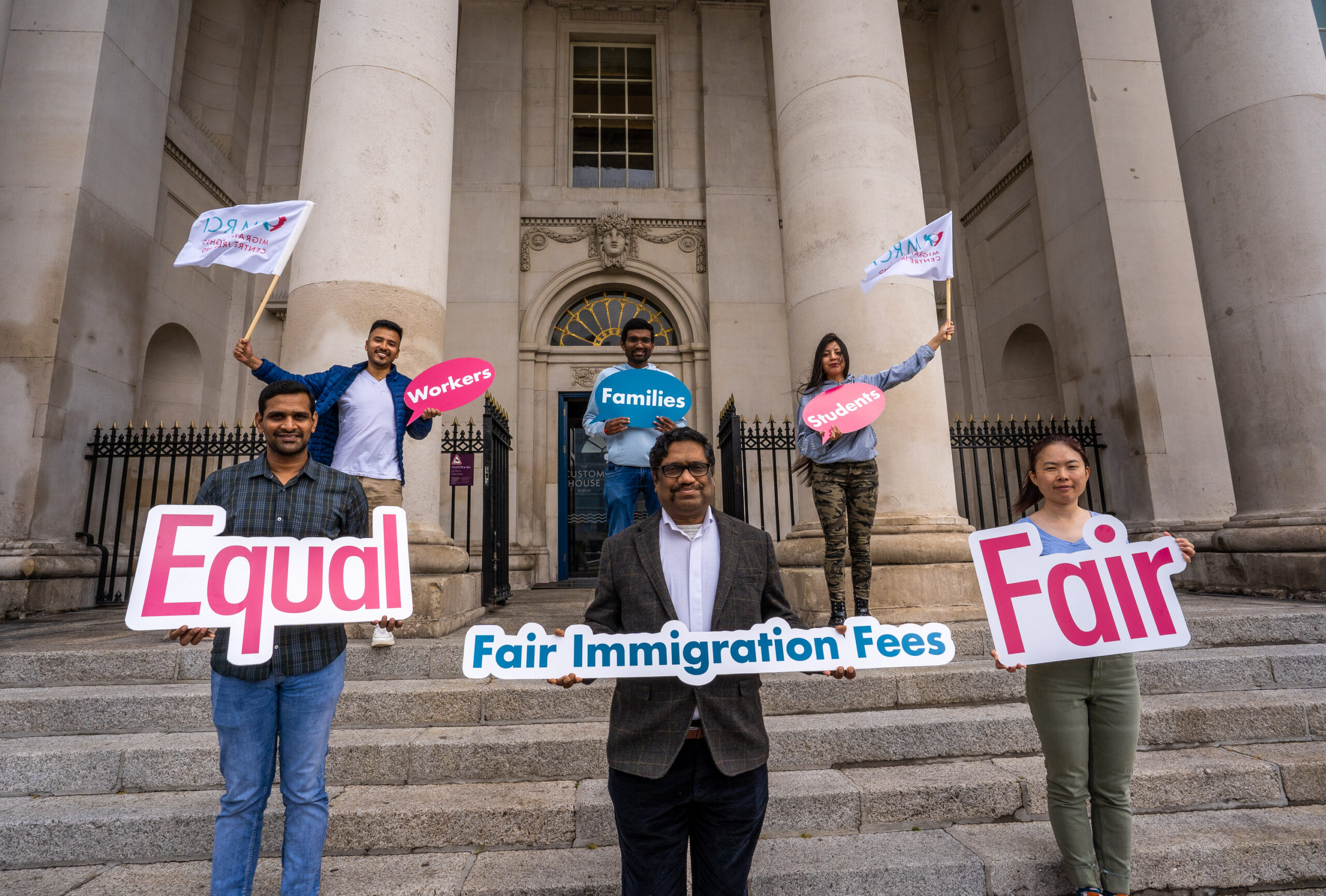 Campaigners in group photo for launch of Fair Fees campaign